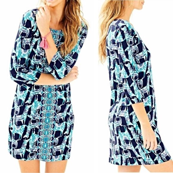 Lilly Pulitzer Women's Bay Shift Dress in Alpaca Your Bags Print Size Small - Picture 11 of 11